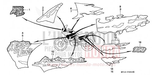 STREIFEN/MARKE (1) XRV750S de 1995